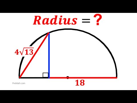Can you find the Radius? | (Semicircle) | #math #maths | #geometry