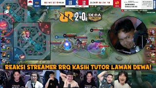 CHIP IDOK KASIH TUTOR LAWAN DEWA! REACTION STREAMER RRQ VS DEWA MPL S15