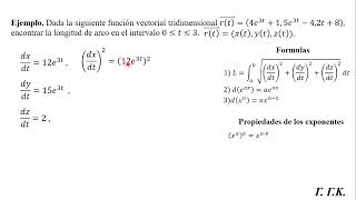 Ejemplo de cálculo de longitud de arco tridimensional