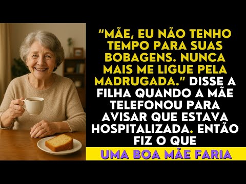 “Mãe, eu não tenho tempo para suas bobagens. Nunca mais me ligue pela madrugada.” Disse a filha...
