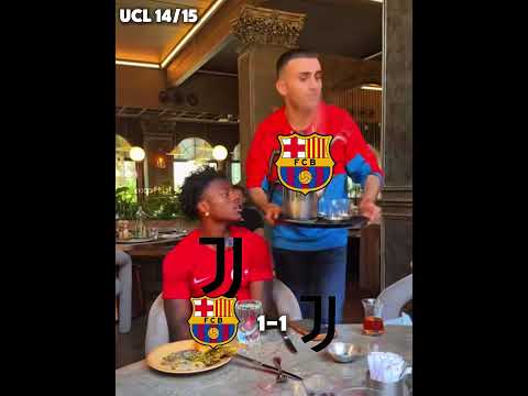 Barcelona Vs Juventus Champions League Match 🥶 #championsleague