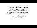Understanding Limits and Algebraic Techniques