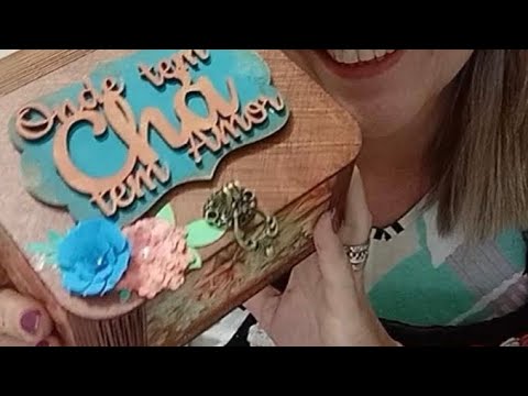 DIY Aula ao Vivo /Caixa de Chá Decorada ! Linda de Viver ! #mdf #artesanato E