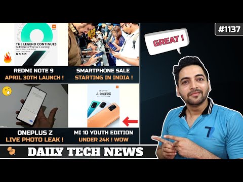 (ENGLISH) Redmi Note 9 Launch,India Smartphone Sale Coming,Oneplus Z Live Photo,Honor X10,Mi 10 Youth Price