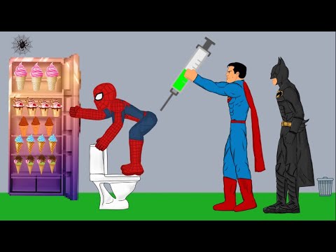 Funny Spiderman, Skibidi Toilet, vs SUPERMAN, BATMAN - Funny Animation part 3