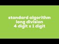 Mastering Long Division: 4 Digit by 1 Digit