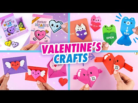 Поделки на День Святого Валентина | Оригами сердечки | Valentine's Day Paper Crafts