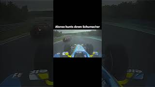 Alonso hunts down Michael Schumacher