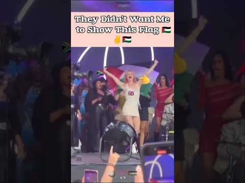 This Palestine Flag Sparks Backlash at Live Show 🎶🎤 #youtubeshorts #shortsfeed #shorts #trending