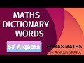 Understanding Algebraic Expressions and Concepts