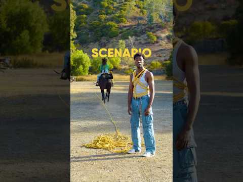HE TIED HIMSELF TO A HORSE 😱🤯 #worstcasescenario #sadsongs #horse