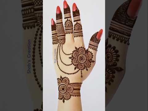 Easy back hand mehndi design |simple mehandi designs #shorts #easymehndi #youtubeshorts #mehandi