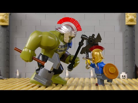 LEGO Experimental Gladiator vs Hulk STOP MOTION LEGO Gladiator Portal Fight | Billy Bricks