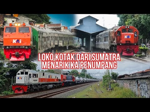 PERTAMAKALINYA LOKO MERAH KOTAK DARI SUMATRA NARIK KA PENUMPANG