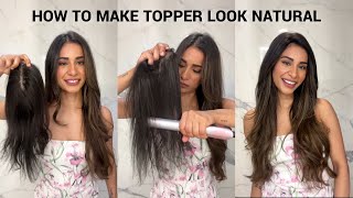How To Make Hair Topper Look Natural | Hair Extension Topper For Thin Hair #1hairstop #hairextension