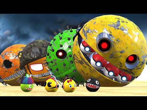 Robot Pacman vs Cartoon Cat vs Ms Pacman vs Scary Pacman vV33