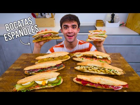 Hago 8 bocadillos españoles clásicos