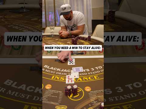 This is a must win hand. There’s no other way to put it. #casino #blackjack #gambling #comedy #win