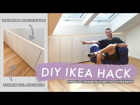 Einbauschrank mit indirekter Beleuchtung selber bauen - DIY Ikea Schrank Hack mit mega Ergebnis