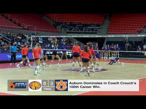 Auburn Volleyball Dominates in Coach Crouch's 100th Career Win