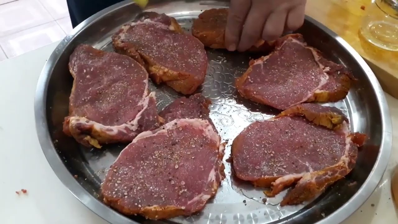 Готовим стейк на шпажках из говядины!