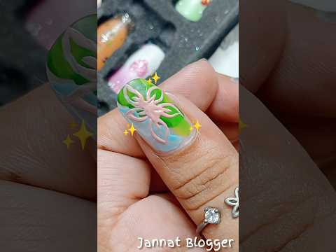 💚⚱️🩴Easy Nailart Design #shorts #jannatblogger #nailart #bhootfm_email_story