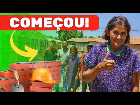 DONA ELVIRA MUITO FELIZ! CONSTRUÇÃO DA NOVA CASA COMEÇOU❤️