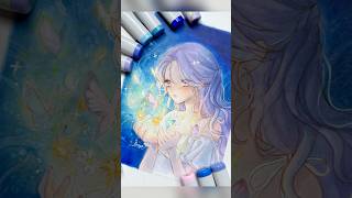 星屑の蝶￤イラストメイキング #illustration #コピック