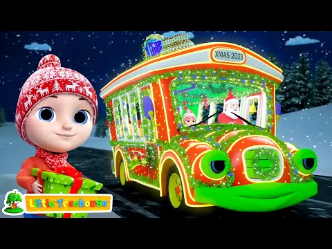 Christmas Wheels On The Bus, Xmas Song & Nursery Rhyme for Kids