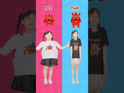 Bé học tiếng Anh qua hoạt hình: Opposite Words in English - Near & Far, Fat & Thin #binggoleaders
