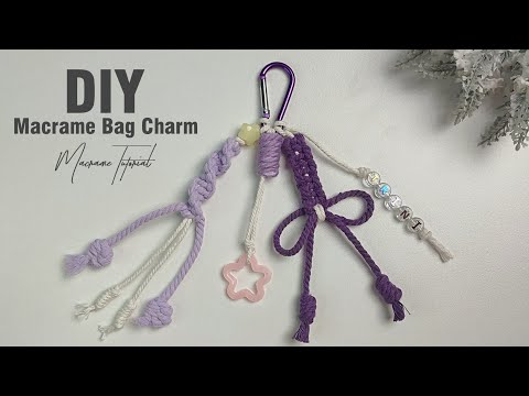 DIY Macrame Bag Charm | Macrame Tutorial