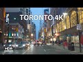 Driving Toronto 4K HDR - Toronto's Main Street at Sunset - Canada