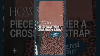How I make a crossbody strap when my leather is too short #leathersewing