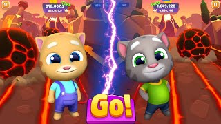 Talking Tom Time Rush Level 460 - Cowboy Tom vs Ladybug Ginger vs Raccoon Gameplay