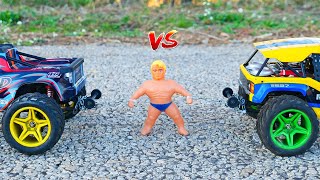 Experiment: 2 RC Cars vs Stretch Armstrong