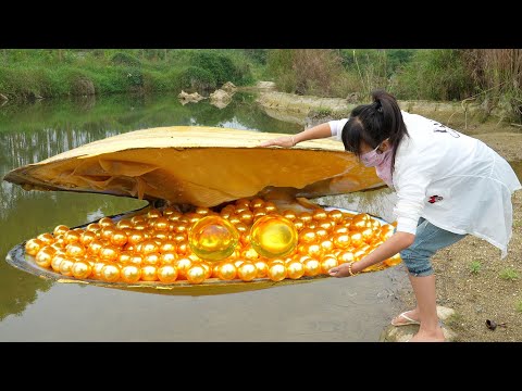 🔥🔥Oh no🔥🔥 Pearl King 👑， The girl took the golden pearl from the belly of the mutated golden