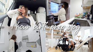OVER 1 HR BIRTH PREP VLOG: final nursery, raw emotions, baby shopping, nesting & unboxing stroller 🥹