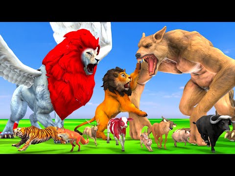 विशाल खूनी भेड़िया और जादुई पंखों वाला शेर Magical Winged Lion and Werewolf Kahani - Hindi Kahaniya