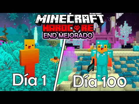 SOBREVIVÍ 100 DÍAS en el END MEJORADO en MINECRAFT HARDCORE