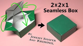 Origami 2X2X1 Seamless Box with a Lid that Locks!
