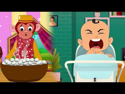 Chanda Mama & Bandar Mama | चंदा मामा और बंदर मामा | 2D Animated Hindi Rhymes