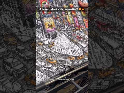 🎨 "Artist Creates Stunning City Painting Using Only a Typewriter"⌨️| THE TRILLIONAIRE CREATOR