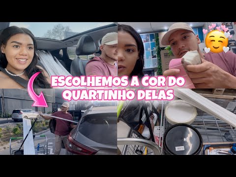 COMPRANDO OS MATÉRIAS PRA REFORMA DO QUARTO DAS GÊMEAS 😍 VAMOS COMEÇAR!!! 🛠️🧱👷🏼‍♂️