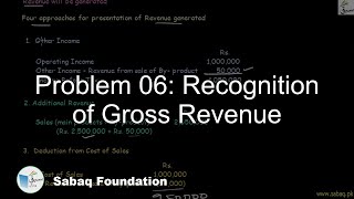 Problem 06: Recognition of Gross Revenue