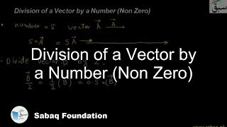 Division of a Vector by a Number (Non Zero)