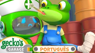 2 HORAS de Apuros com Gecko! 💥 Um Acidente Surpreende a Garagem | Gecko Português Brasil