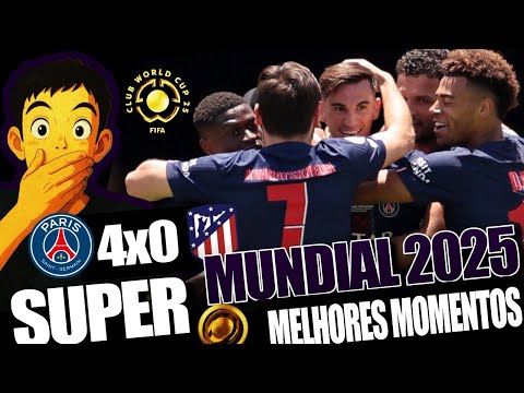 PSG 4x0 Atlético de Madrid O PSG destruiu o Atlético de Madrid com um show de bola! Super Mundial 25