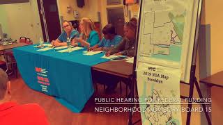 Chair, Amber Adler presides over Public Hearing for Federal Funding