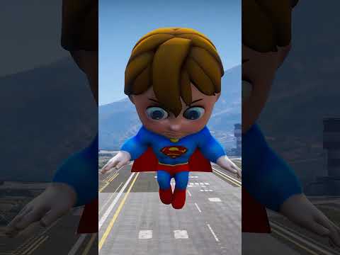 SPIDER-MAN, SUPERMAN, IRON MAN SAVING HIS DAD #gta5 #spiderman #shorts