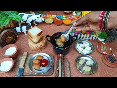 Spicy and Crispy Paneer Roll Recipe | Street Style | Paneer Pakoda | Miniature housewife | ASMR